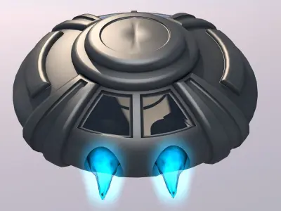 UFO Spaceship Free low-poly 3D model