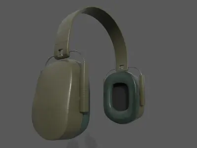  Ear  Defenders RACAL Low-poly 3D model