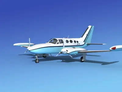 Cessna 421 Golden Eagle V18 3D model