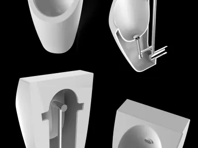 watercloset and urinal 3D model