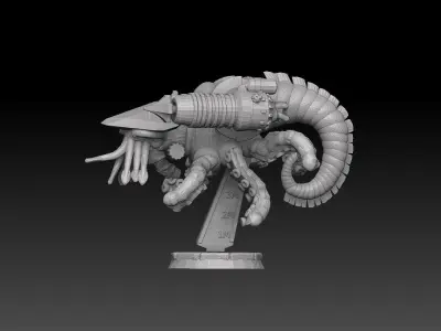 Nautiloid Horror Medium Carapace 3D print model