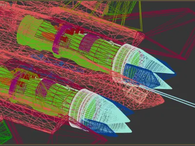 SU-57 Felon M with Stealth Nozzles Low-poly 3D model