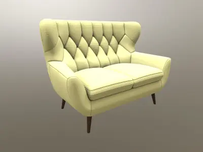 Two seater sofa Voss Free 3D model