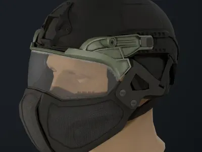 Light visor Low-poly 3D model