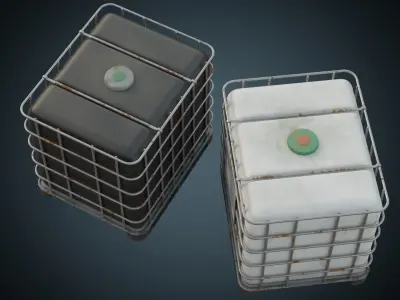 Water Container 1B Low-poly 3D model