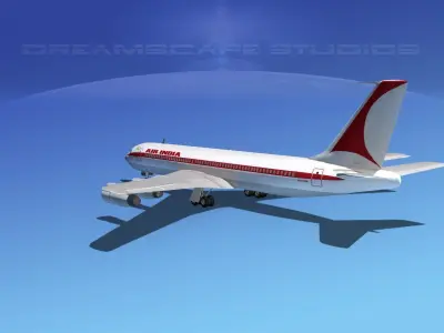 Boeing 707 Air India 3D model