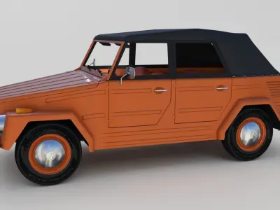 VW Type 181 w interior top up 3D model