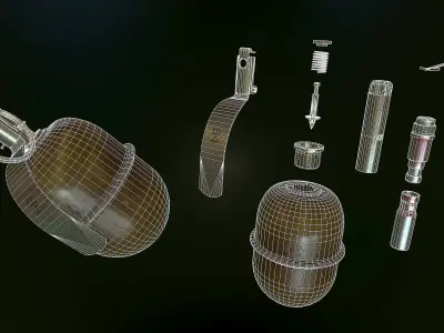 RGD5 Hand Grenade Low-poly 3D model