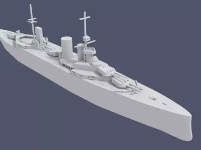 HMS Queen Mary 3D print model