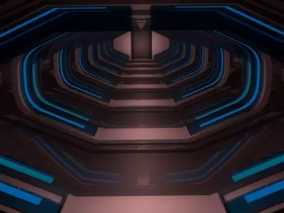 Sci Fi Corridor 3D model 180