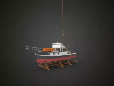 Building Fishing Ship 2 3D model