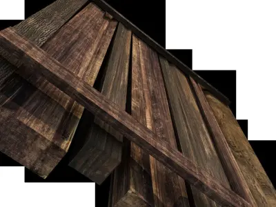 Old Wood Plank 3D model