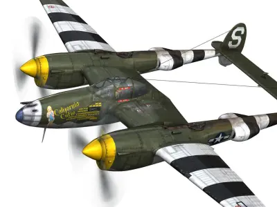 Lockheed P-38 Lightning - California Cutie 3D model