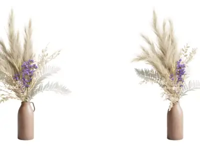 Vase Jug Bouquet Free low-poly 3D model