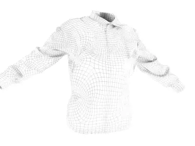 Military jacket of Bundeswehr Uniform 19 Low-poly 3D model