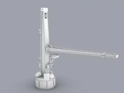 Ship Deck Crane Low-poly 3D model