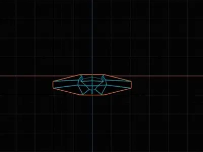 Tech vaporwave for MEGA LOW poly airplane Free low-poly 3D model