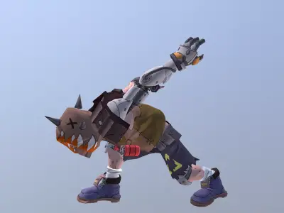  Cabal Warrior Cyborg Combatant Jump Attack 3D model