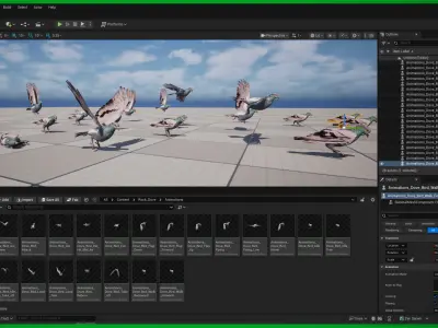 Rock Dove Common Pigeon Bird Low-poly 3D model