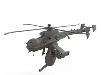 Ghost in the Shell Jigabachi AV Attack Helicopter 3D print model