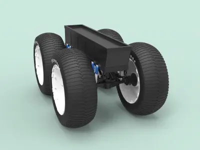 Chassis for monster truck 3D model