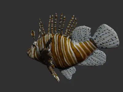 lionfish Low-poly 3D model