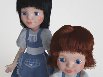 Soviet dolls 3D model