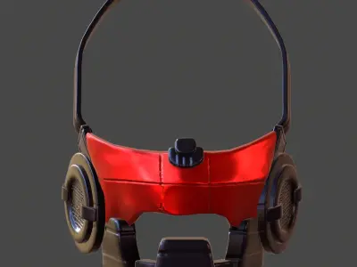 Gas mask helmet 3d model scifi Low-poly  Low-poly 3D model 542