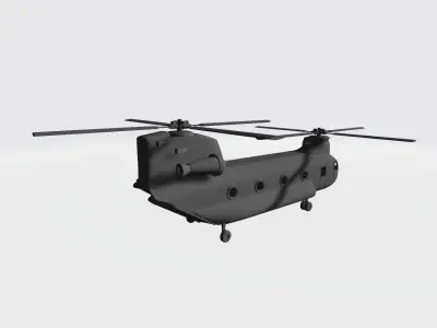 helicopter military cargo ch47 3D print model