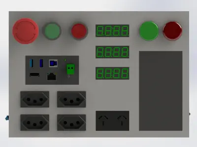 painel eletrico Low-poly 3D model