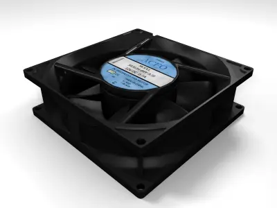 12V Brushless DC Fanmotor 3D model