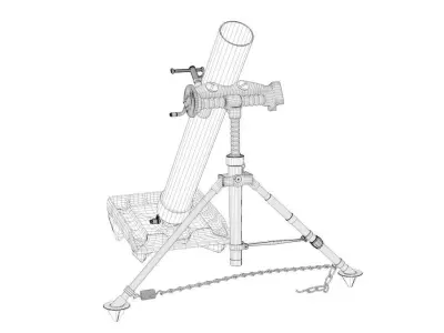 M2 MORTAR 3D model