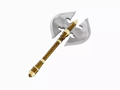 Stylized War Axe 03 Low-poly 3D model