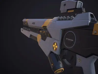 Ranger with plasma gun Low-poly 3D model