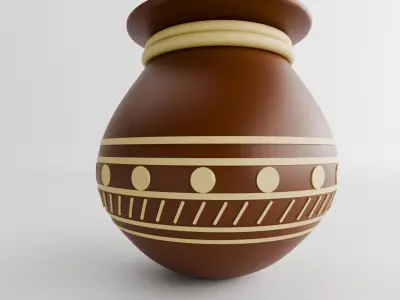 Clay Pot 3D Model Free low-poly 3D model