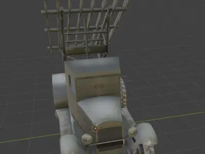 katyusha truck Low-poly 3D model