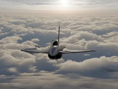 eurofighter typhoon - Austrian Airforce Low-poly 3D model