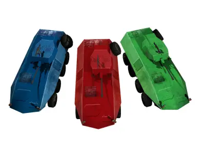 Fun Military APC combat vehicles Low-poly 3D model