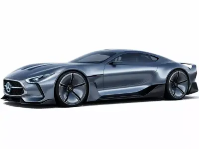 Futuristic Mercedes-Benz Concept Supercar 3D model