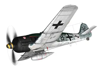 Focke Wulf - FW190 A8 - Black 8 3D model