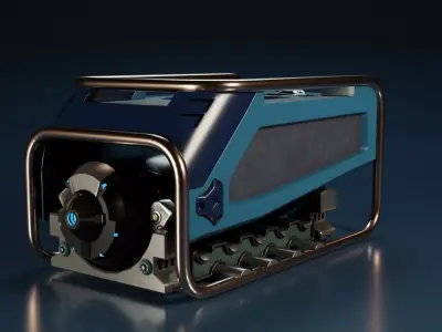 Sci-Fi Power Generator - box2 Low-poly 3D model