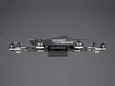 Drone with four propellers 3D model