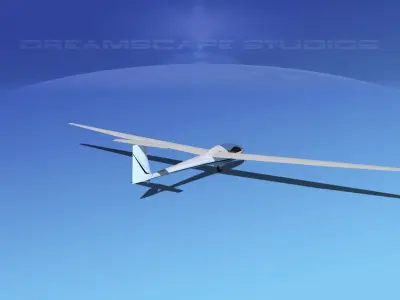 Glaser Dirks DG-200 15-metre Sailplane V02 3D model
