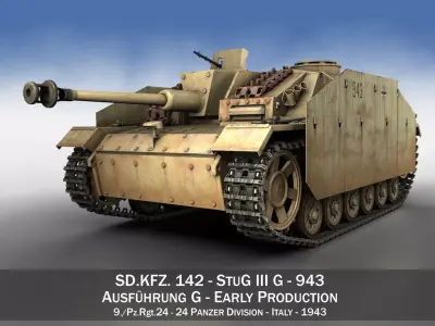 StuG III - Ausf G - 943 - Early Production 3D model