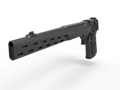 Pistol from the movie The Punisher 1989 3D model