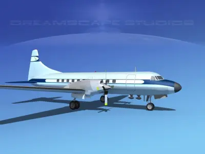 Convair CV-580 Corporate 8 3D model