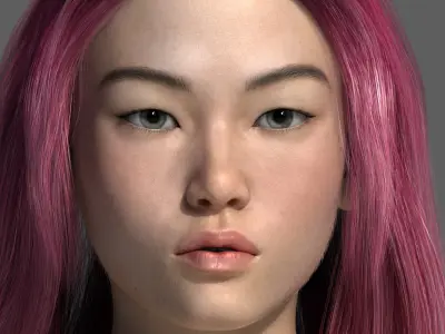 Xiao Mei Realistic Asian Young Woman Character 3D model