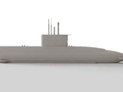 Printable Navy Submarine 3D print model