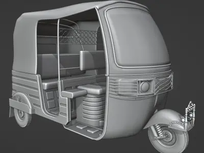 CNG or Tuktuk or auto Rickshaw 3D model