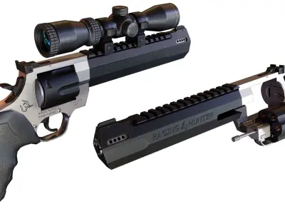 Taurus Raging Hunter Revolver With Scope Low-poly 3D model